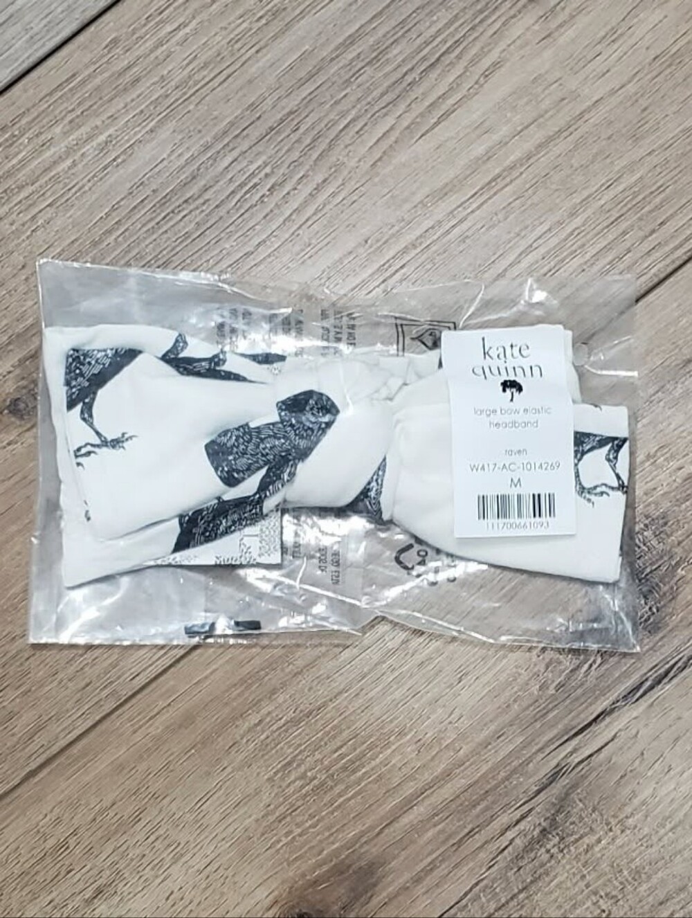 Kate Quinn Bow Headband In Raven Size Medium (6-12 Months) NWT
